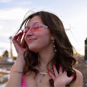 Pink Butterfly Vintage Sunglasses